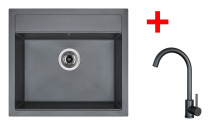 Sinks SOLO 560 Titanium + ARCO černá matná 